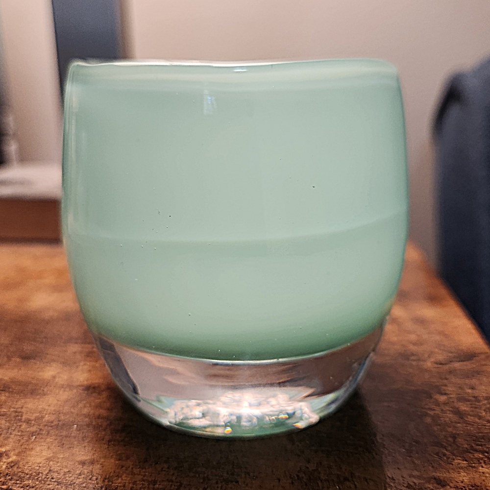 Glassybaby teal candle holder (2nd)